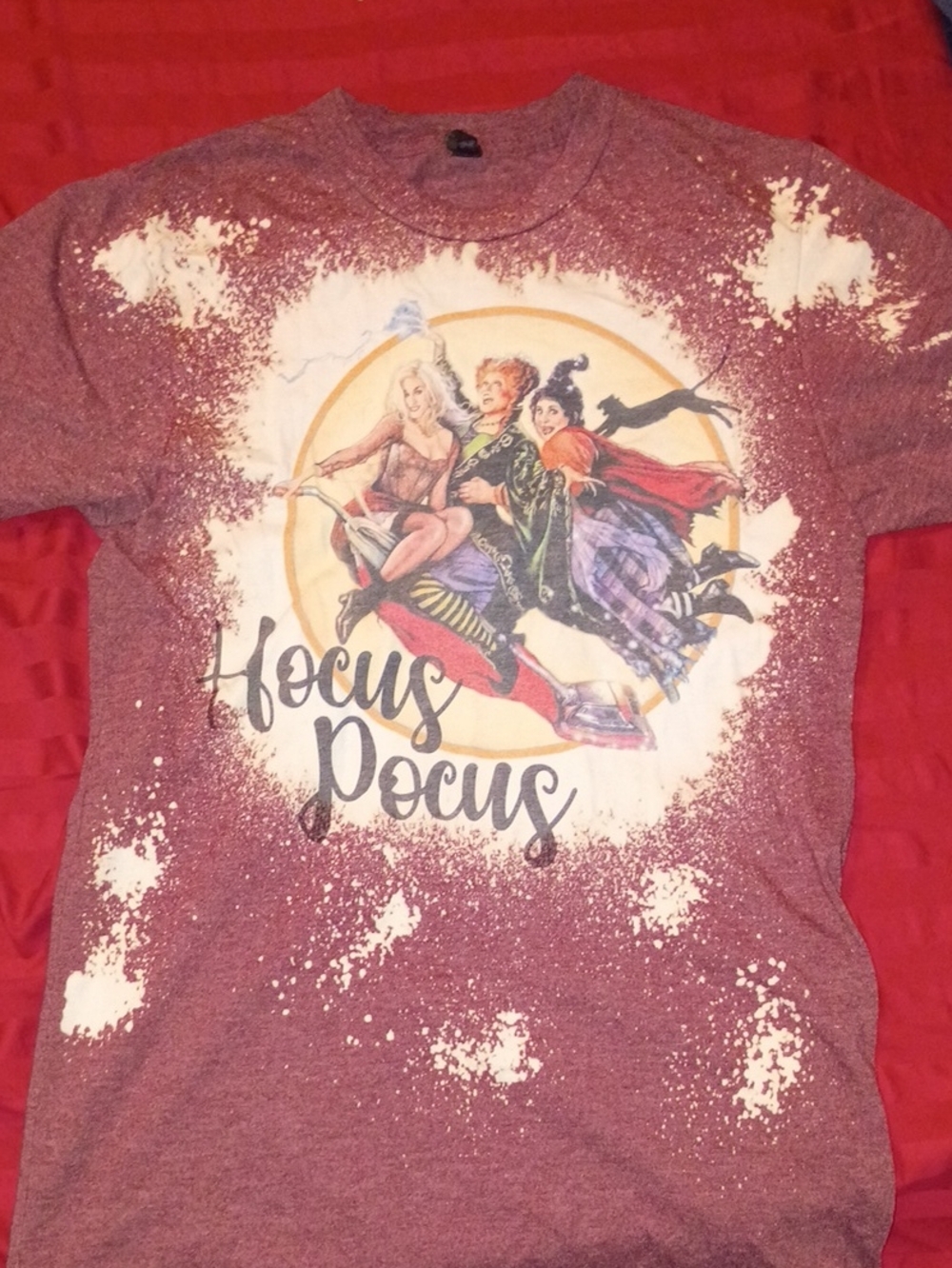 Hocus Pocus Graphic Short Sleeve Tee - Maroon